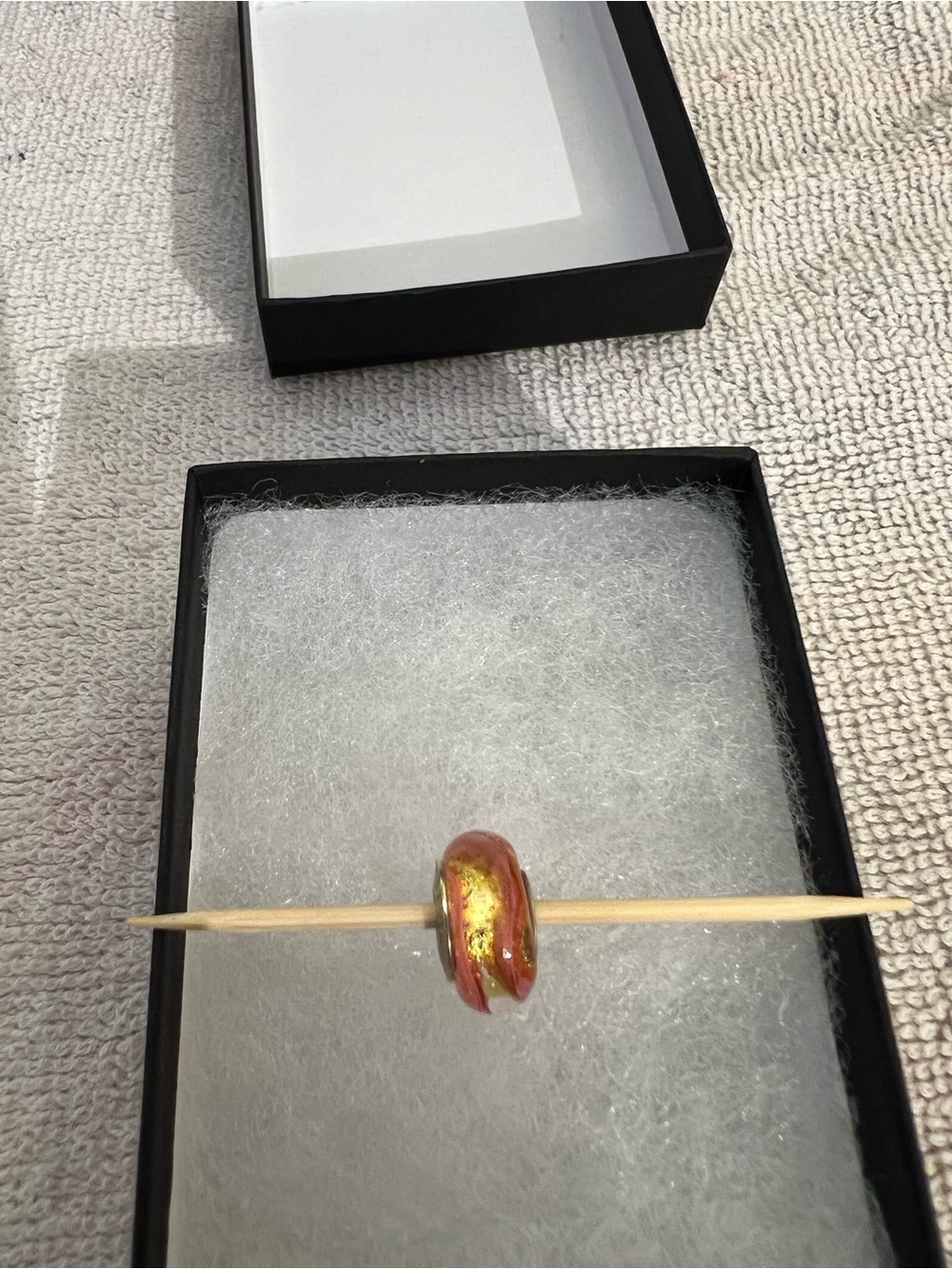 Chamilia Iridescent Copper-Gold Glass Charm Bead